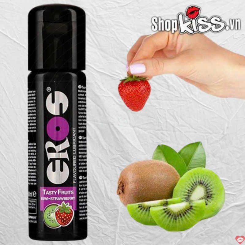 Gel bôi trơn hương kiwi dâu tây Eros Tasty Fruits ngon mê ly 