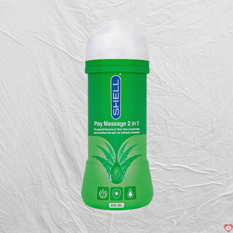 Gel Bôi Trơn Shell Play Massage 2 in 1 Lô Hội 200ml Mềm Mịn Dịu Nhẹ 