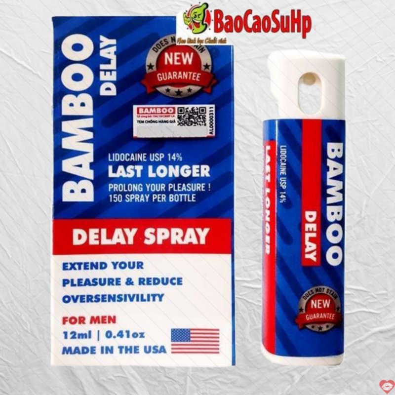 Chai xịt Bamboo Delay 14% kéo dài thời gian tuyệt vời kích thích 