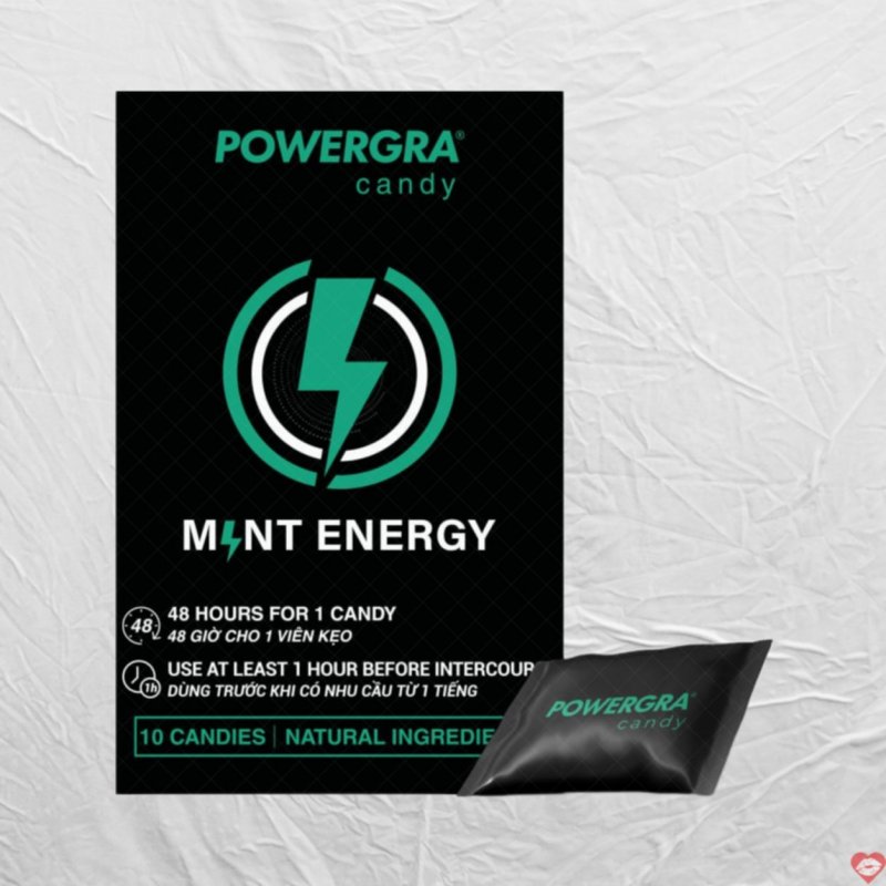 Kẹo Bạc Hà Powergra Tăng Sinh Lý Nam - Hộp 10 Viên Giá Tốt 