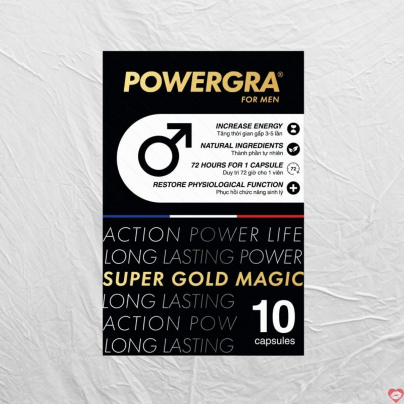 Powergra For Men 10 viên tăng cường sinh lý kéo dài thời gian hiệu quả 