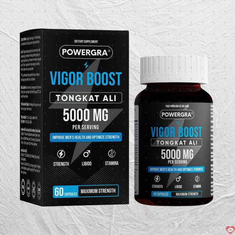 Powergra Vigor Boost TongKat Ali - Tăng cường sinh lý nam, phục hồi sức khỏe nhanh 