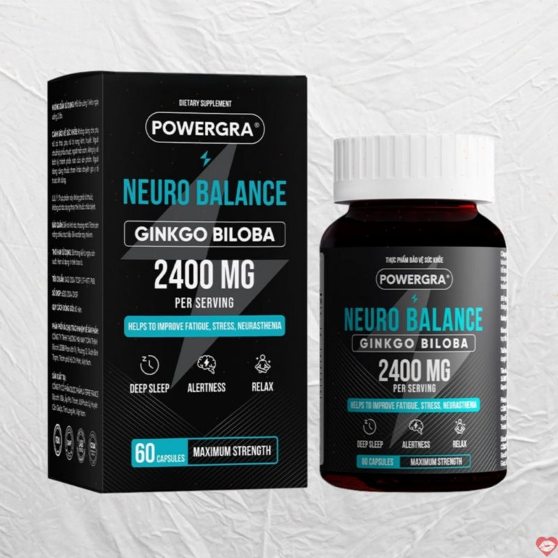 Powergra Neuro Balance 60 viên tăng cường trí nhớ, sức khỏe não bộ 