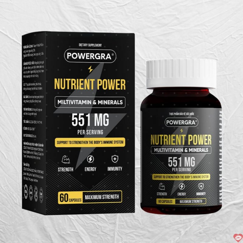 Powergra Nutrient Power 60 viên bổ sung vitamin khoáng chất tốt 