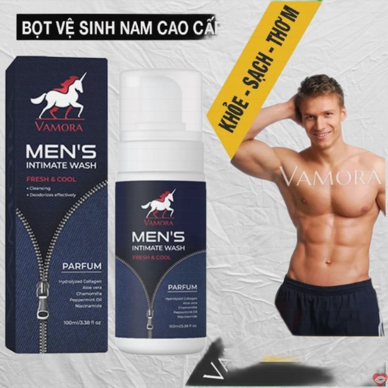 Bọt Vệ Sinh Nam Vamora Mát Lạnh 100ml Khử Mùi Hiệu Quả 