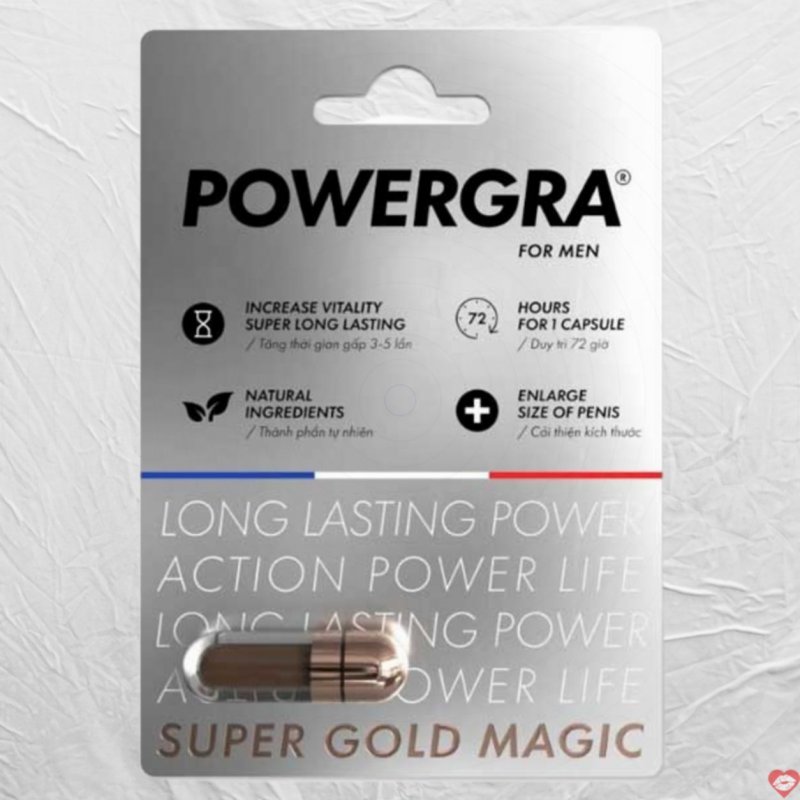 Viên uống Powergra tăng kích thước bền lâu - Tăng cường sinh lý 