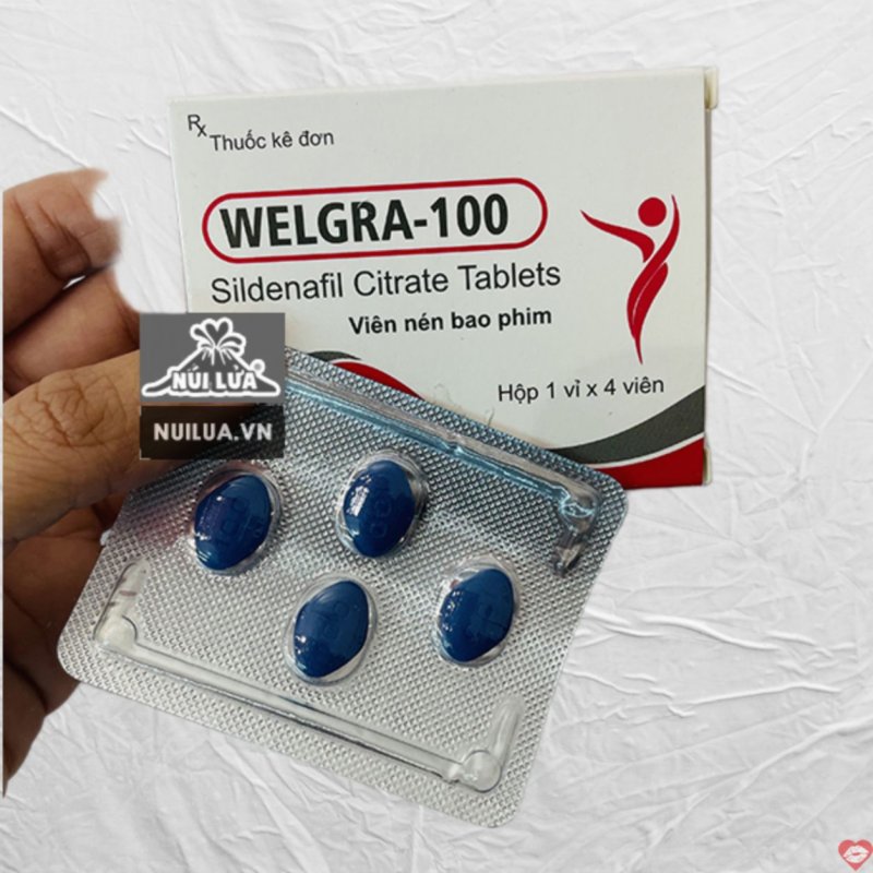 Welgra 100mg Hộp 4 Viên Thuốc Cường Dương Tăng Cường Sinh Lý 