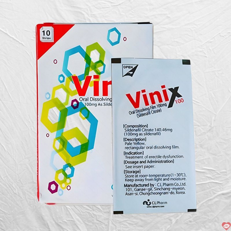 Tem ngậm Vinix 100mg Hàn Quốc giảm đau nhanh chính hãng 