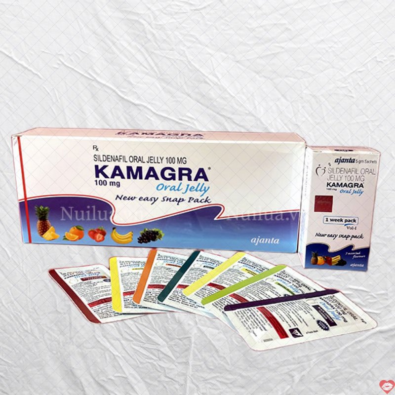Thạch cương dương Kamagra Oral Jelly 100mg 7 gói tăng cường, an toàn 