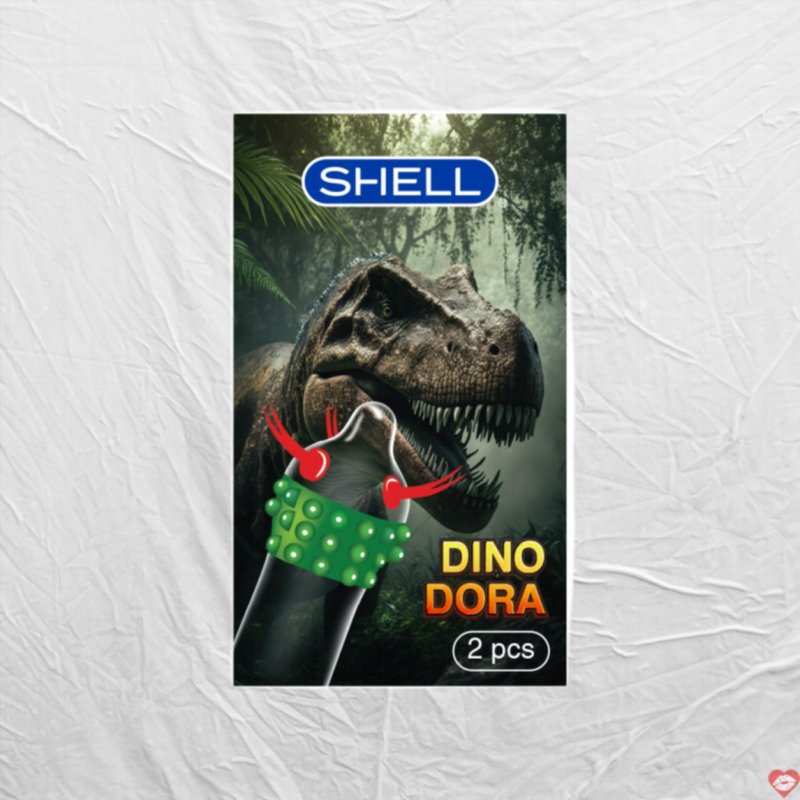 Shell Dino Dora bao cao su gai bi hộp combo 2 cái chất lượng cao 
