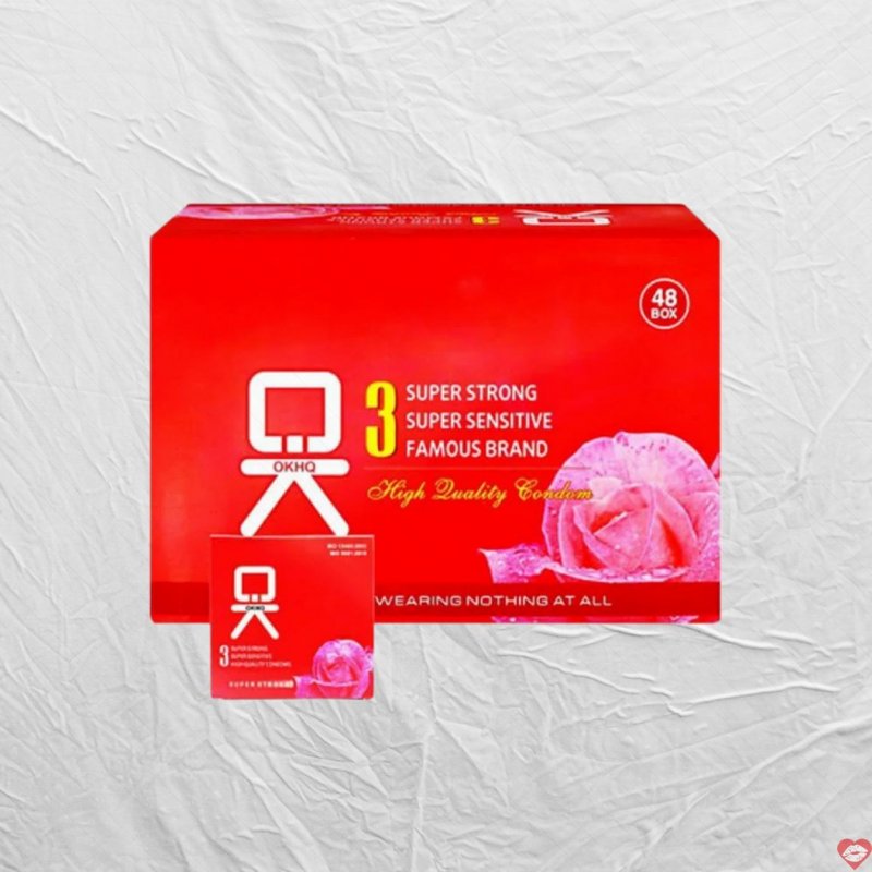 Bao cao su OKHQ hương tự nhiên an toàn Hộp 144 cái giá tốt 