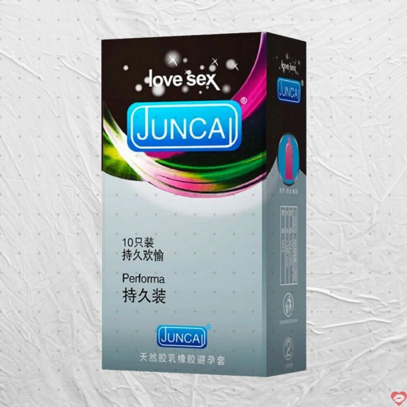 Juncai Performa 10 cái hộp Bao cao su Kéo dài thời gian An toàn 