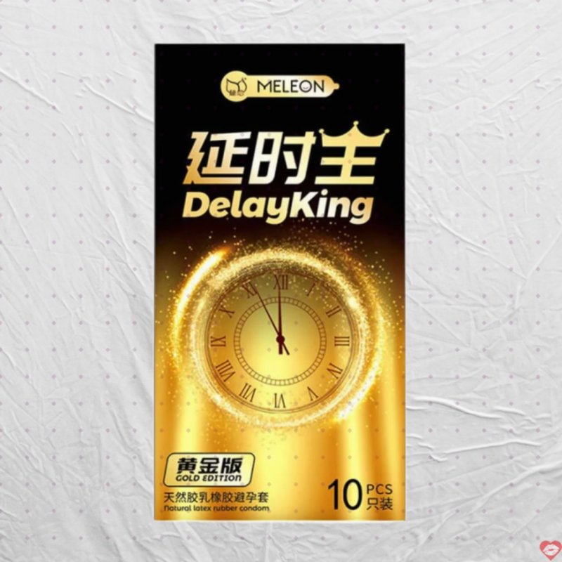 Bao cao su Meleon Delayking Gold Edition hộp 10 siêu bền kéo dài 