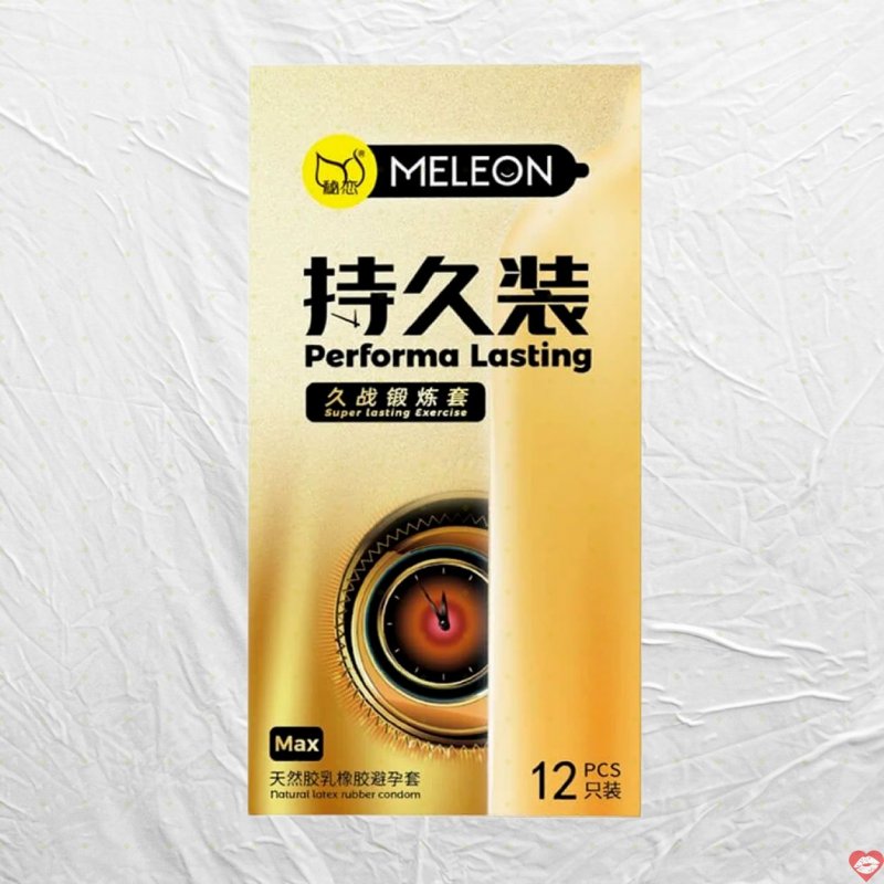Bao cao su Meleon Performa Lasting Max 12 cái kéo dài 30 phút 