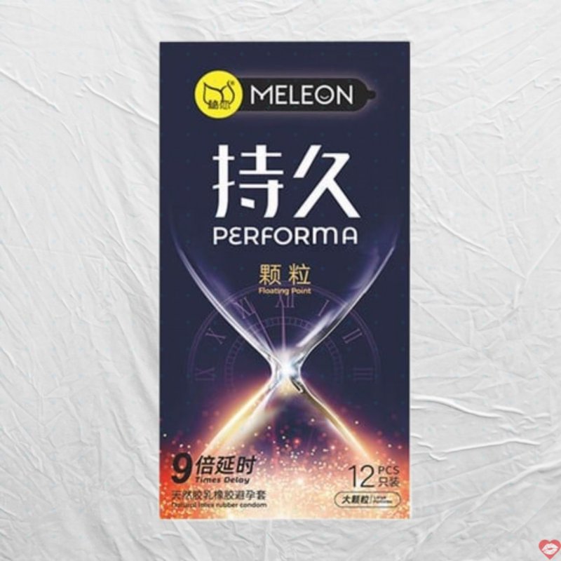Bao cao su Meleon Performa hộp 12 siêu mỏng kéo dài thời gian 