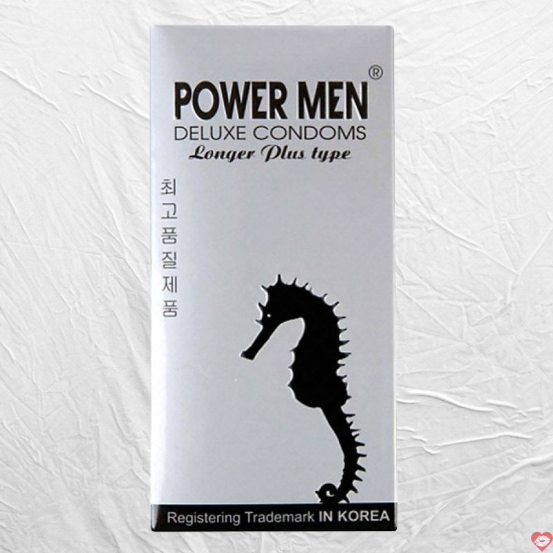 Bao Cao Su Powermen Cá Ngựa Bạc 12s Gân Gai Tăng Khoái Cảm 