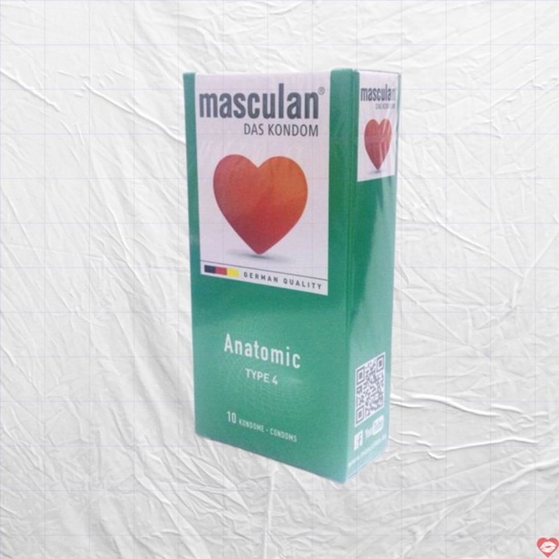 Bao cao su Masculan Đức Anatomic hương dâu siêu mỏng an toàn 