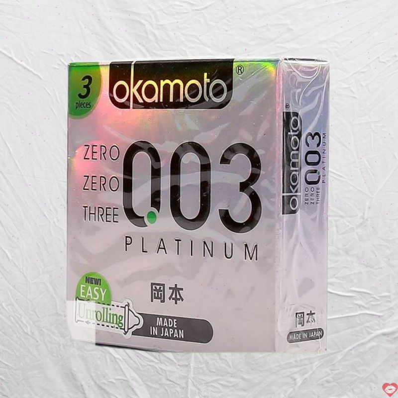 Bao Cao Su Okamoto 003 0.03 Siêu Mỏng Cảm Giác Chân Thật 
