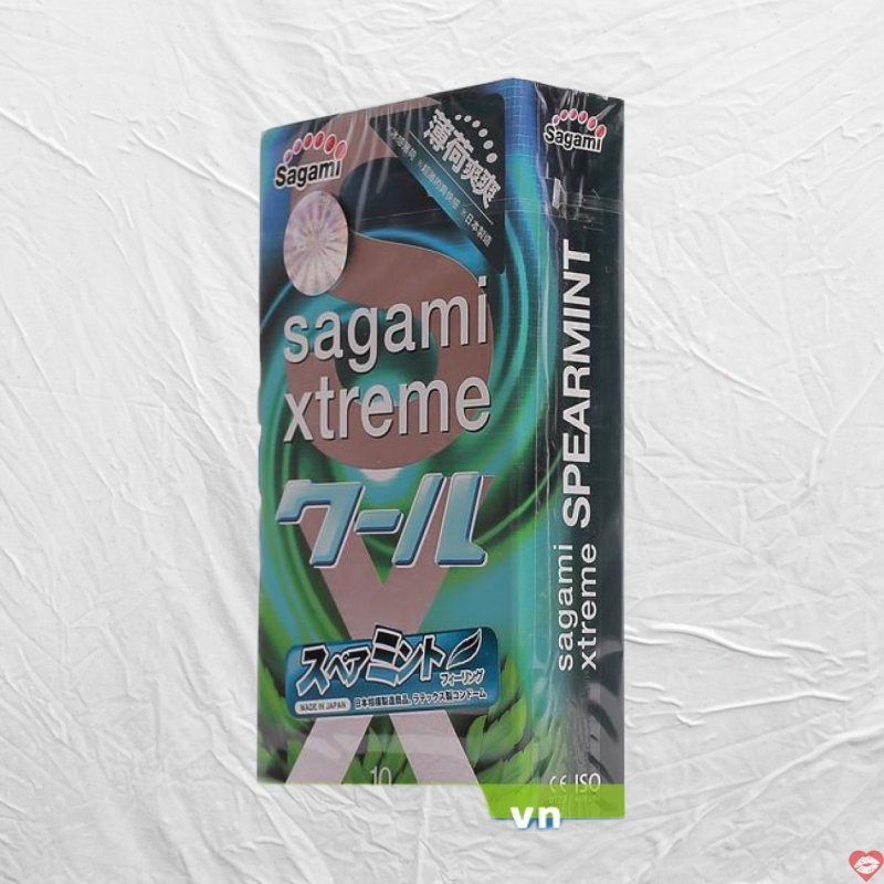 Bao cao su SAGAMI Xtreme bạc hà mát lạnh tăng khoái cảm 