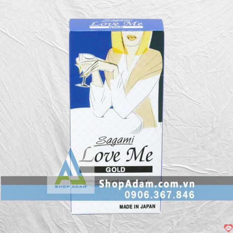Bao cao su SAGAMI Love Me Gold siêu mỏng Nhật Bản chính hãng 