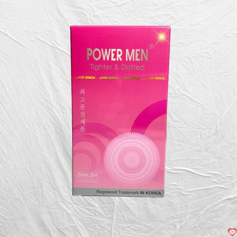 Bao cao su 49mm có gai nhẹ Power Men Tighter siêu mỏng an toàn 