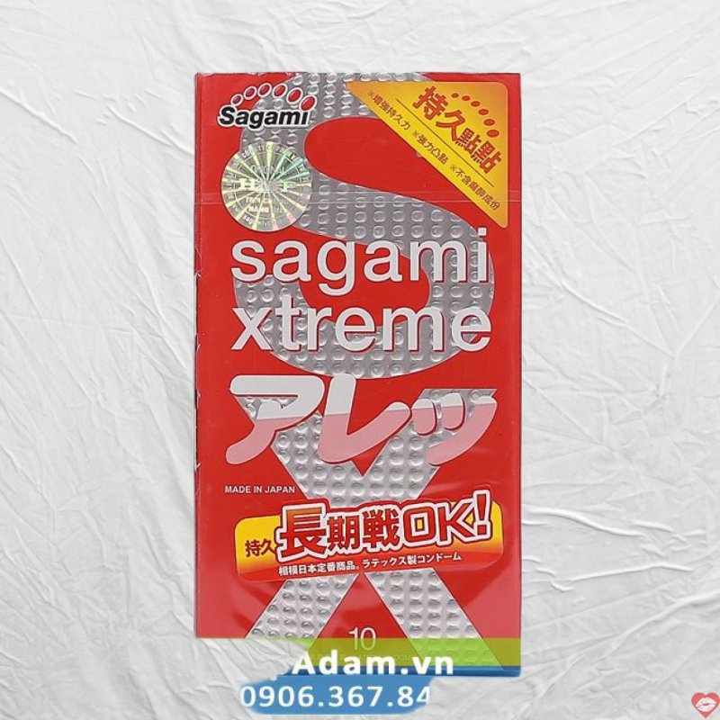Bao cao su SAGAMI Xtreme Feel Long gai kích thích kéo dài thời gian 