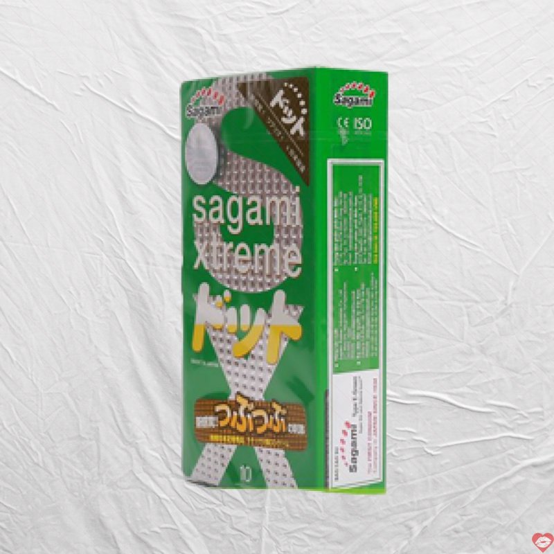 Bao cao su Sagami Xtreme Green siêu mỏng, mềm mại, kích thích 