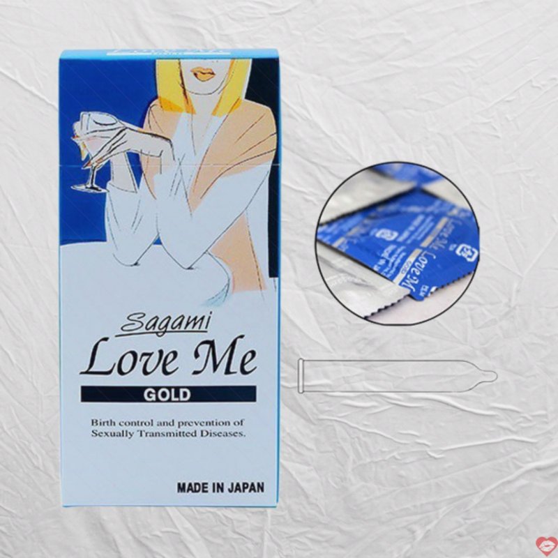 Sagami Love Me Gold 10 chiếc Bao cao su siêu mỏng an toàn 