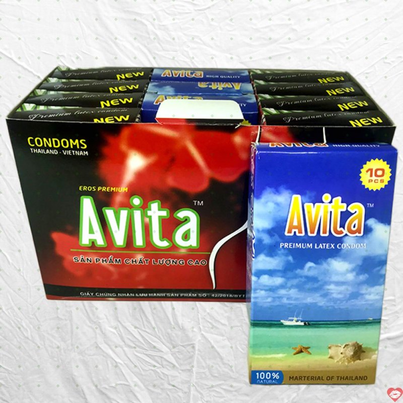Bao cao su Avita mỏng trơn 120 cái - Tăng khoái cảm - Giá tốt 