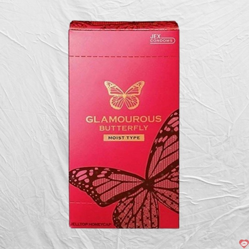 Bao cao su Jex Glamourous Butterfly Moist 12 chiếc an toàn 