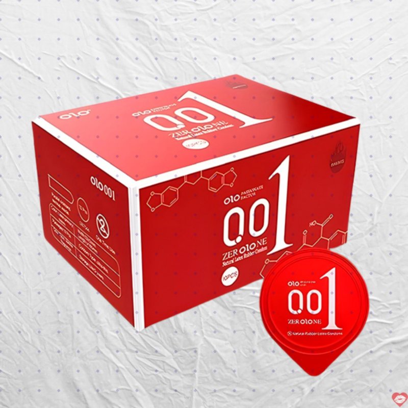 Bao Cao Su Olo Đỏ 0.01 Gel Nóng Ấm Siêu Mỏng Kích Dục 