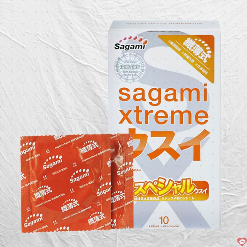 Bao cao su Sagami Xtreme siêu mỏng kích thích cảm giác tự nhiên 