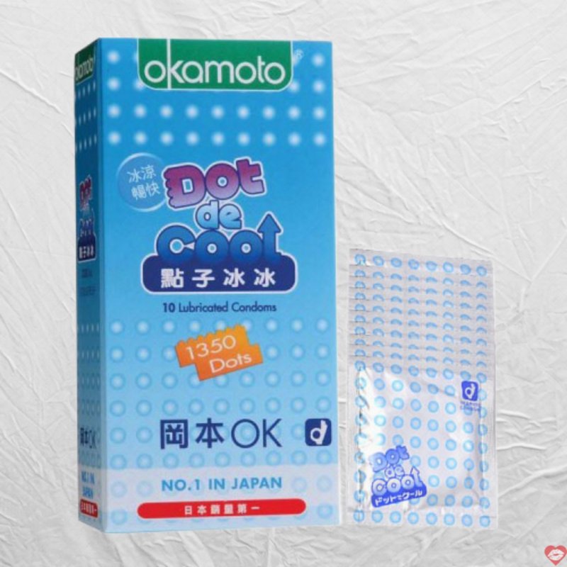 Okamoto Dot De Cool mát lạnh kéo dài cảm xúc tăng khoái cảm 