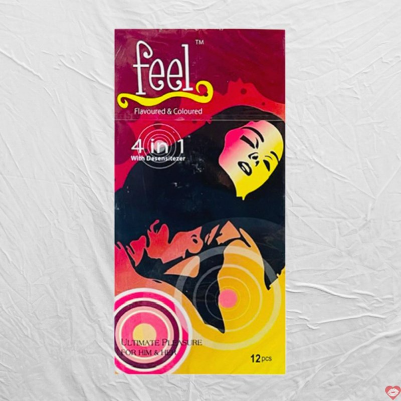 Bao cao su Feel 4 in 1 gân gai ôm sát tăng cường khoái cảm 
