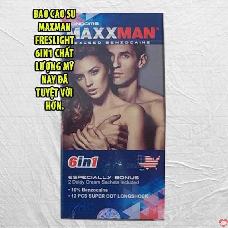 Bao cao su Maxman Freslight 6in1 Mỹ siêu mỏng giá tốt mua ngay 
