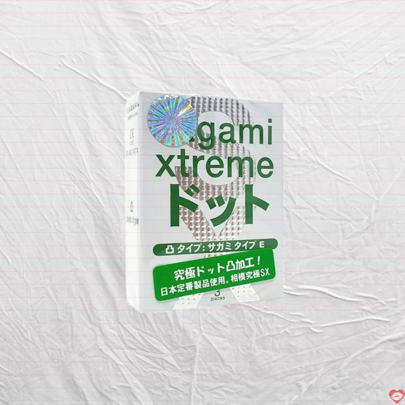 Bao Cao Su Sagami Xtreme Xanh Siêu Mỏng Gai Kích Thích - Hộp 3 