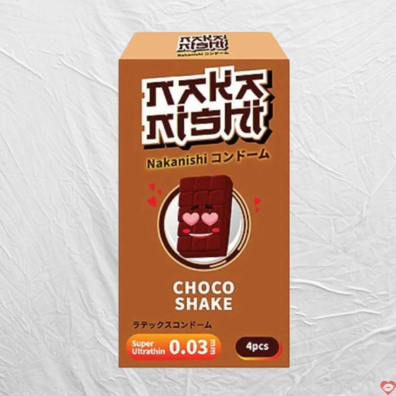 Bao cao su Nakanishi siêu mỏng 0.03mm thơm ngon hương chocolate hộp 4 cái giá tốt 