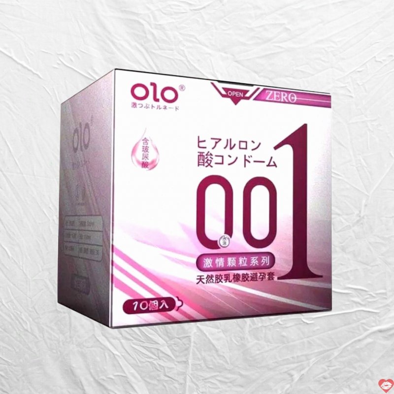 Bao cao su OLO 0.01 Zero Hồng siêu mỏng gel bôi trơn hộp 10 