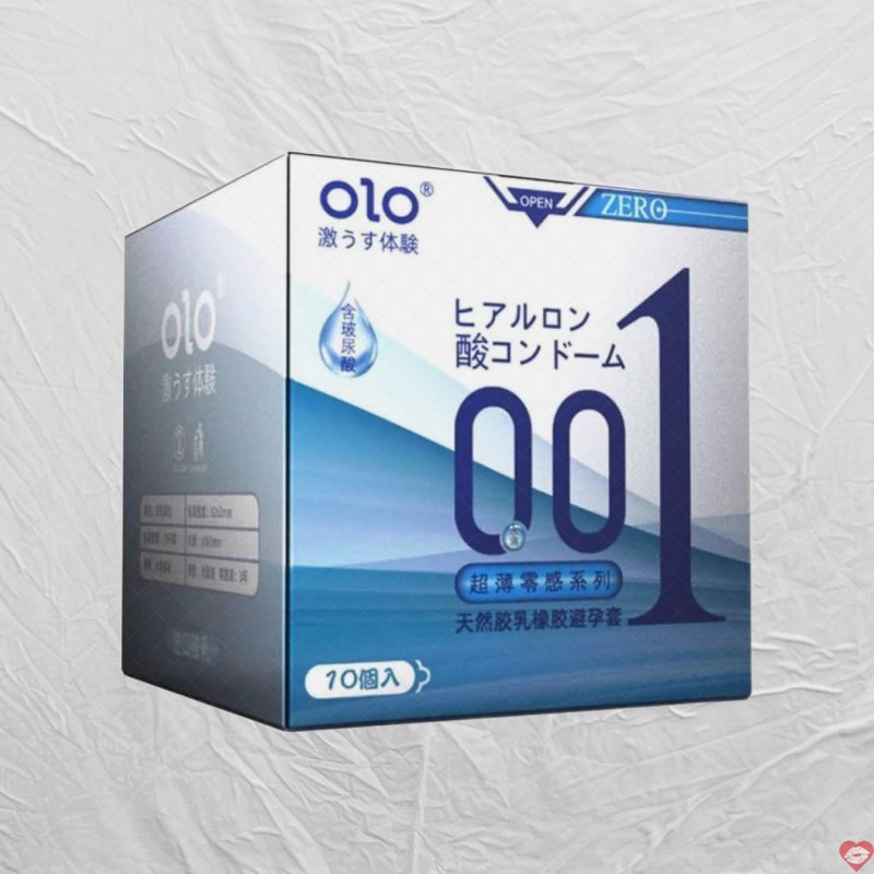 Bao cao su OLO Zero Blue siêu mỏng gel nhiều hộp 10 cái chất lượng 