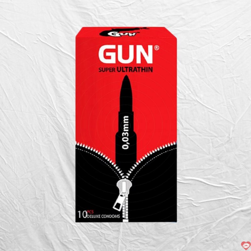 Bao cao su Gun siêu mỏng 0.03mm hộp 10 cái chất lượng cao 