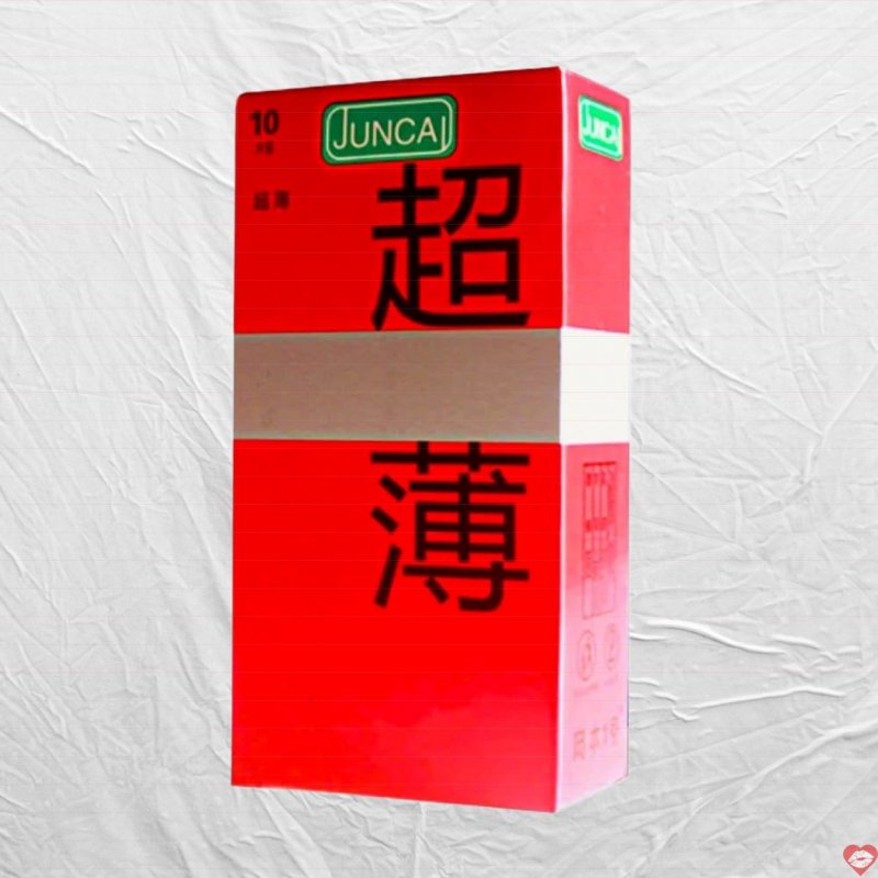 Juncai Red siêu mỏng gel bôi trơn hộp 10 Bao cao su chất lượng cao 