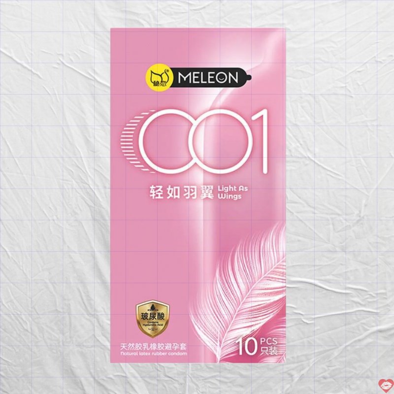Bao cao su Meleon 001 Light Wings siêu mỏng kích thích hộp 10 