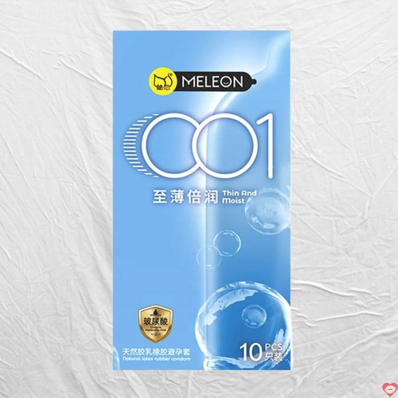 Bao cao su Meleon 001 siêu mỏng, chống tuôn ẩm nhẹ, hộp 10 