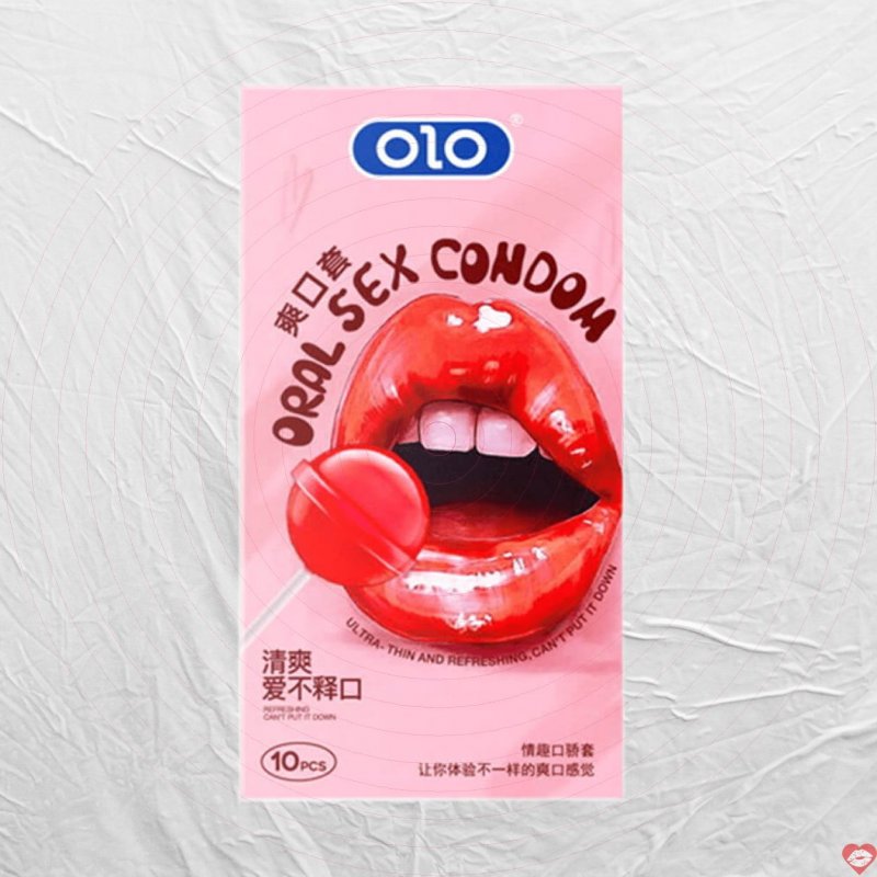 OLO Oral Sex siêu mỏng hộp 10 cái bao cao su quan hệ an toàn 