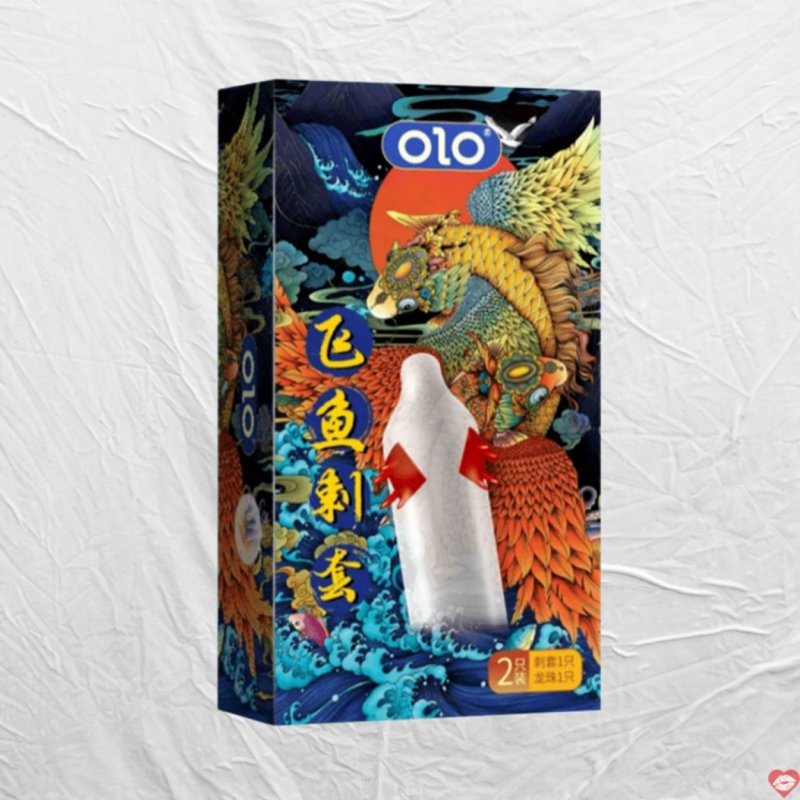 Bao cao su OLO Cá thần Gai cạnh Tăng khoái cảm Hộp 1 cái 