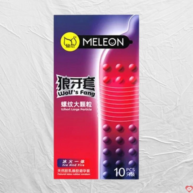 Bao cao su Meleon Wolfs Fang 10 cái Hạt nổi lớn Siêu mượt 