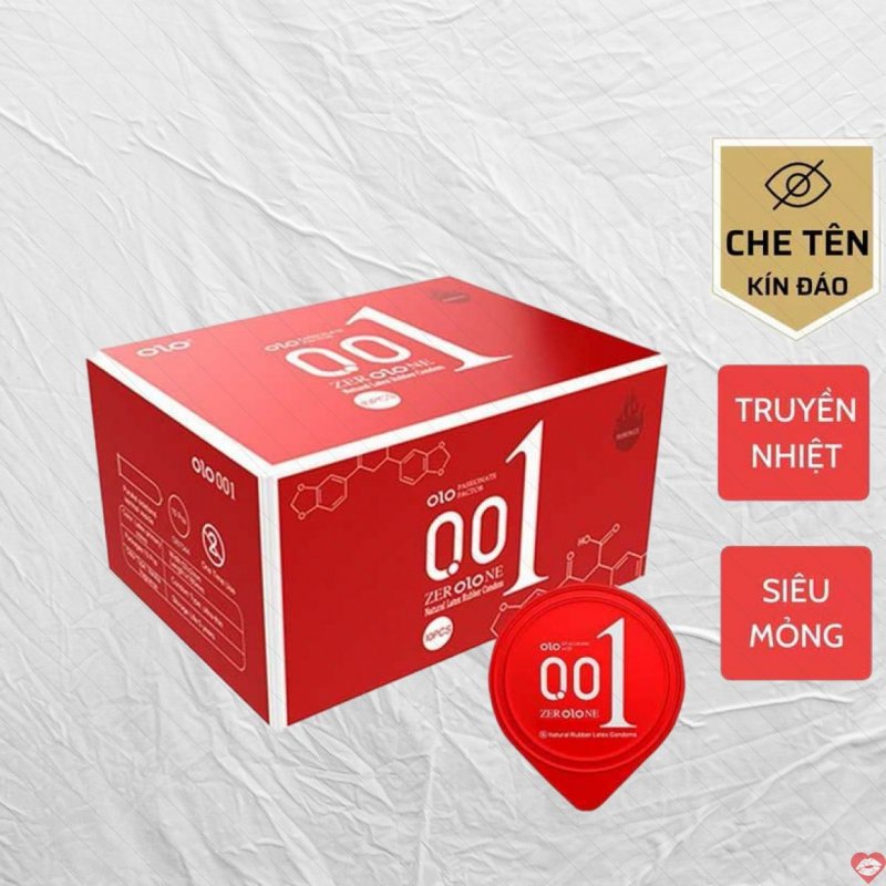 Bao cao su Olo đỏ siêu mỏng kích thích mạnh mẽ cảm xúc 
