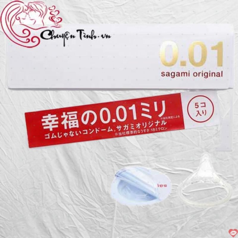 Bao cao su Sagami 0.01 siêu mỏng chống tuột an toàn 