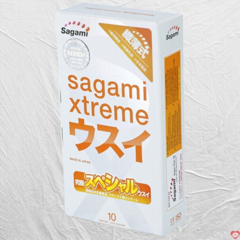 Bao cao su Sagami siêu mỏng Xtreme Super Thin hộp 2 cái giá tốt 