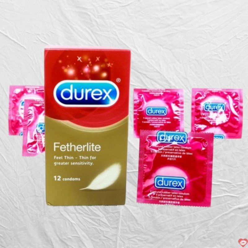 Bao cao su DUREX Fetherlite 12 cái siêu mỏng an toàn kích thích 